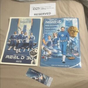 Fantastic 4 BUNDLE 2025 Ticket,Posters 13x19 Reserve sheet friends fam show 7/23
